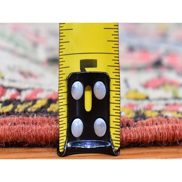 Shahbanu Rugs Antique Caucasian Runner High KPSI, Good Condition with